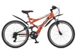 Велосипед STINGER 24' двухподвес, VERSUS оранжевый, 16,5' 24 SFV.VERSUS.16 OR 7